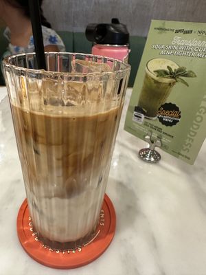 Vegan iced latte (great for a picky American!)   at Supergrain in Jakarta