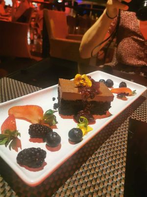 Vegan choc mud cake at Sunset Bar & Grill in Broome