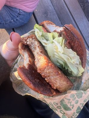 No sauce and burnt buns. Sadly the worst burger I ever had   at POPL Burger in Copenhagen