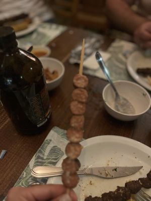 Espetinho de linguiça   at A Coruja in Sao Paulo