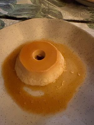 O pudim que estava com textura de congelado, mas o sabor era bom at A Coruja in Sao Paulo