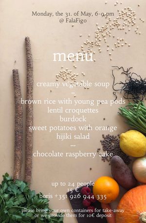 menu of Monday, 31. May 2021 at monday-dining in Aljezur