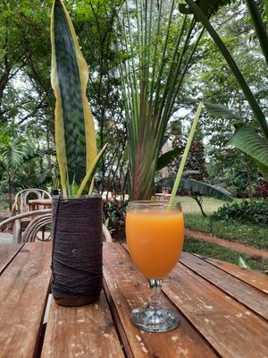 Fresh passion fruit juice at More Than A Drop in Moshi