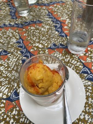 Mango sorbett  at More Than A Drop in Moshi