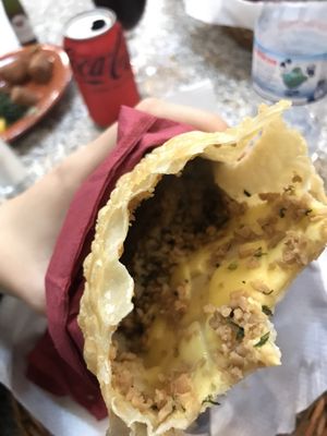 Pastel de soja e queijo vegan  at Lanchonete A Casa in Barreiro