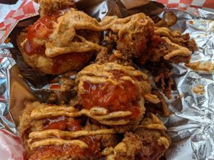 Buffalo cauliflower at Planet Vegan in Houston