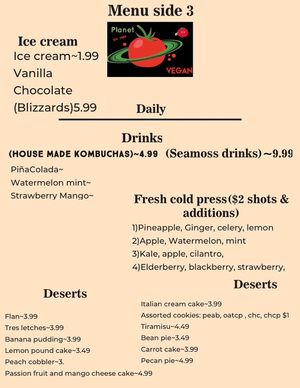 Side 3  at Planet Vegan in Houston