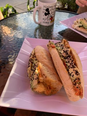 Delicious Vegan Baguette  at Les Amis in Playa Del Carmen