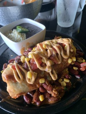 Crunchy Chimichanga at Casa Del Vegano in Dallas