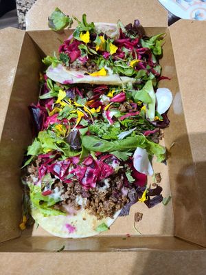 Street tacos at Casa Del Vegano in Dallas