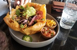 Taco salad at Casa Del Vegano in Dallas