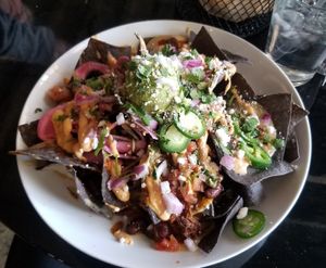 Birria nachos at Casa Del Vegano in Dallas
