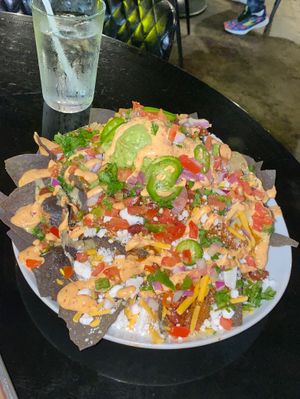Birria Nachos   at Casa Del Vegano in Dallas