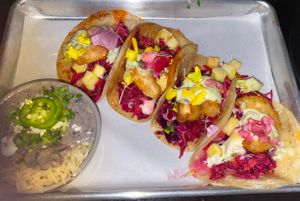 Shrimp tacos   at Casa Del Vegano in Dallas