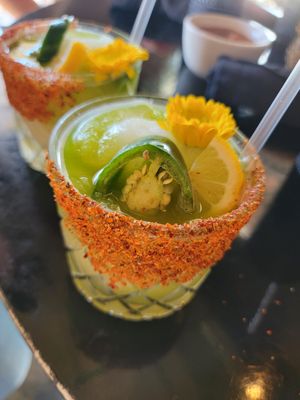 Jalapeño margaritas at Casa Del Vegano in Dallas