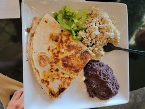 Quesadilla plate at Casa Del Vegano in Dallas