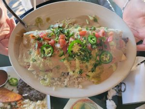 El Guapo burrito at Casa Del Vegano in Dallas