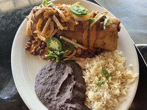 Chimichanga was huge!   at Casa Del Vegano in Dallas