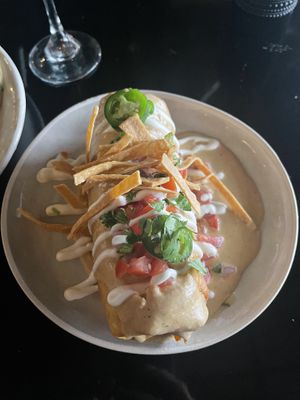Chicken and Rice Chimichanga   at Casa Del Vegano in Dallas