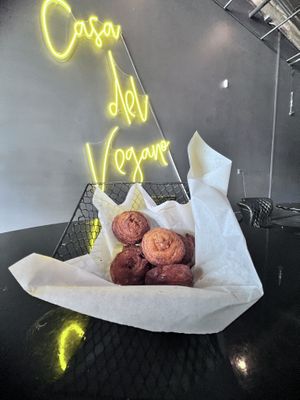 Churro beignets - so good!   at Casa Del Vegano in Dallas