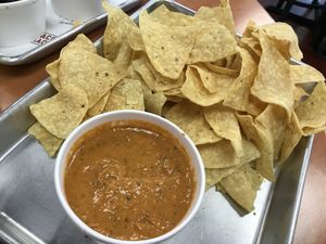 Peanut macha salsa at TACO NACO KC in Overland Park