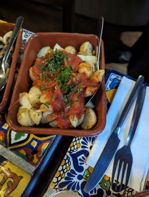 Patatas bravas at Olive Grove Bistro in Worksop