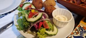 Artichoke aranchini at Olive Grove Bistro in Worksop