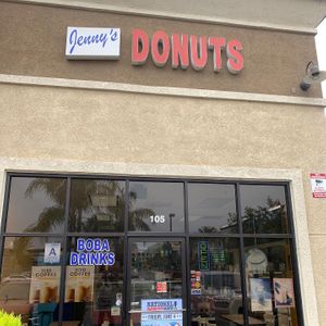 Front of Jenny’s Donuts shop at Jenny's Donuts in Redlands