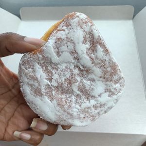 Powered lemon filled donut  at Jenny's Donuts in Redlands
