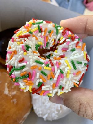 Sprinkled Cake Based Donut at Jenny's Donuts in Redlands
