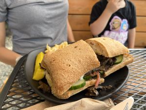 Mushroom bahn mi  at Brewbakers Cafe in Keene