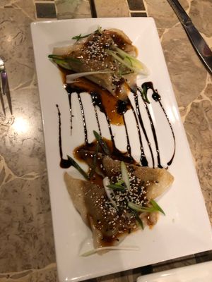Edamame pot stickers  at Rock da Casbah in Saugerties