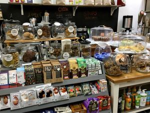 Cookies, some baked goods & chocolate at Fresh Start Organic Eatery in Astoria