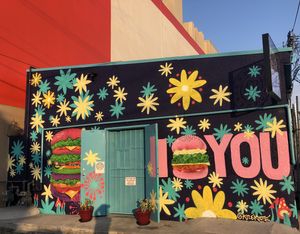 Super cool vibe!! at Flower Burger in Los Angeles