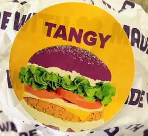 Cool sticker at Flower Burger in Los Angeles