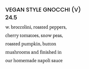 Gnocchi at The Rifle Brigade Hotel in Bendigo