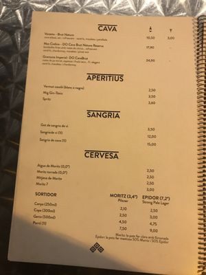 Menu 4 at El Dinàmic de BCN in Barcelona