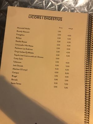 Menu 8 at El Dinàmic de BCN in Barcelona