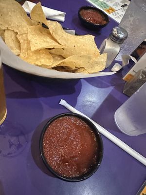 Chips + salsa. This is not a thing in Wisconsin. So good   at Salty Iguana in Olathe
