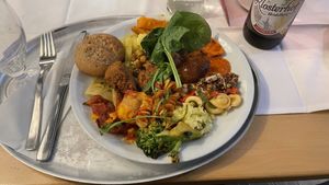 Plate from the buffet  at Red in Heidelberg