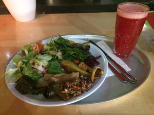 sample vegan selection of the delicious buffet at Red in Heidelberg