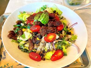 Impossible taco salad  at Mendocino Farms in Addison
