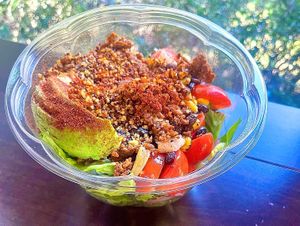 Taco salad to go - can’t stop eating it 🤭  at Mendocino Farms in Addison