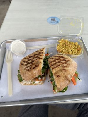 Vegan banh mi with couscous  at Mendocino Farms in Addison