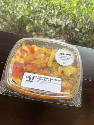 Watermelon street cart salad - new seasonal side option   at Mendocino Farms in Addison