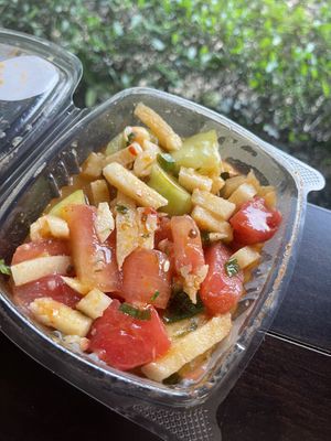 Watermelon street cart salad  at Mendocino Farms in Addison