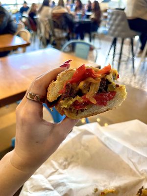  Plant-Based Philly Shroomsteak (test kitchen item at the Addison location)  at Mendocino Farms in Addison