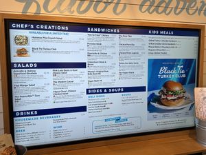 Menu  at Mendocino Farms in Addison