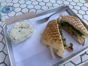 Bahn mi with free side  at Mendocino Farms in Addison