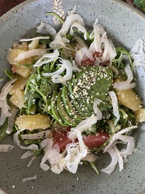 Salad with arugula, fennel and citrus #Veganuary at The Green Pineapple in Key West